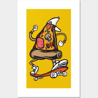 Pizza skate Posters and Art